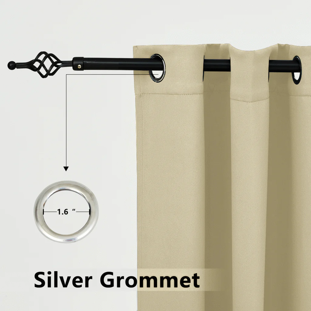 Suchoutdoor 100% Blackout Waterproof Outdoor Curtains, 1 Panel - Image 3