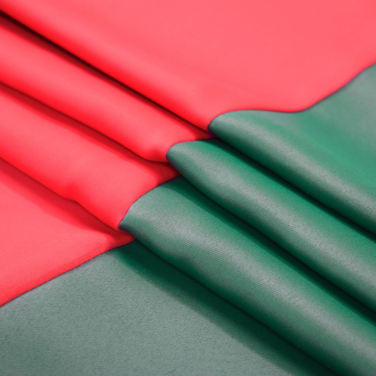 Indoor Grommet Top Curtains, Christmas Curtains, Red & Green Stitching Color Curtains, Indoor Christmas Curtains,2 Pcs - Image 6