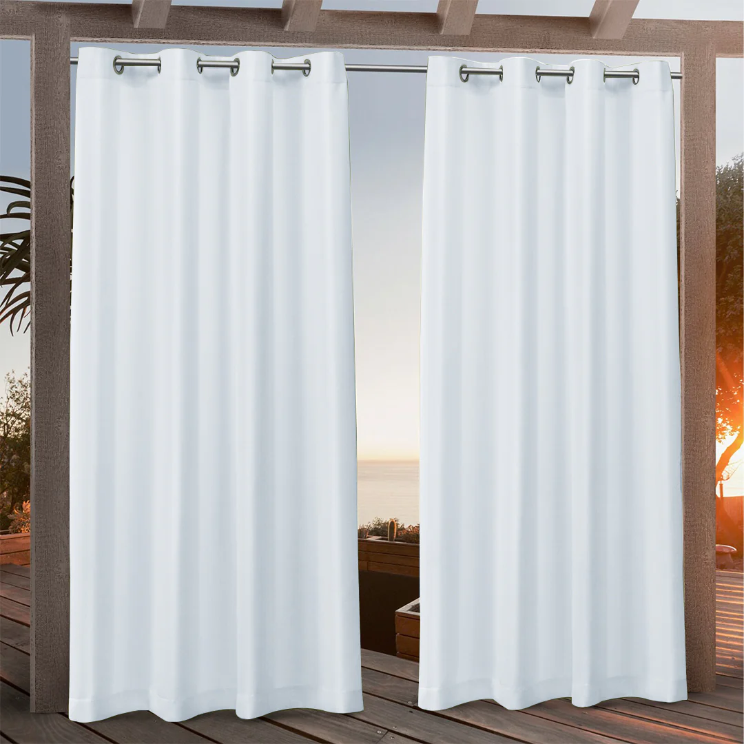 Suchoutdoor Custom Sizes Outdoor Waterproof Curtains, Grommet Top Silver, for Porch/Pavilion/Patio, 1 Panel - Image 10