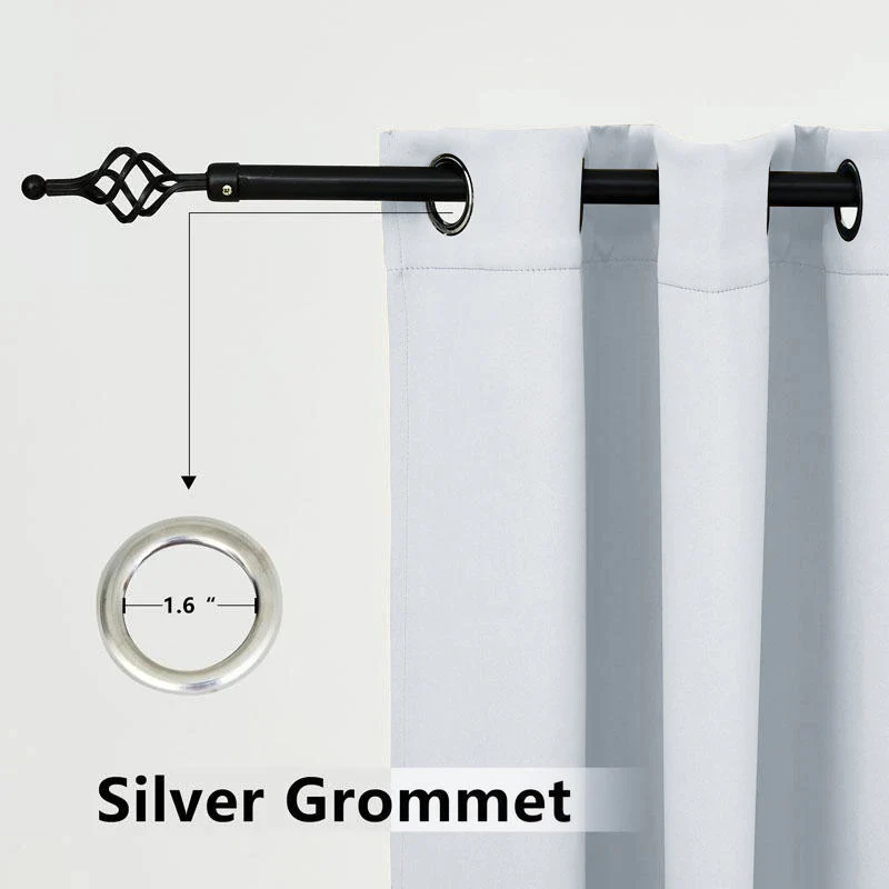 Suchoutdoor Custom Sizes Outdoor Waterproof Curtains, Grommet Top Silver, for Porch/Pavilion/Patio, 1 Panel - Image 11