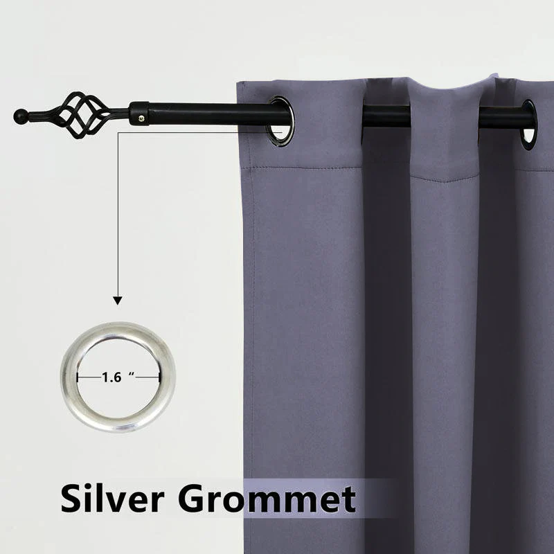 Suchoutdoor Custom Sizes Outdoor Waterproof Curtains, Grommet Top Silver, for Porch/Pavilion/Patio, 1 Panel - Image 27
