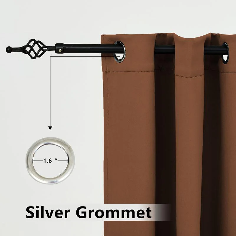 Suchoutdoor Custom Sizes Outdoor Waterproof Curtains, Grommet Top Silver, for Porch/Pavilion/Patio, 1 Panel - Image 31