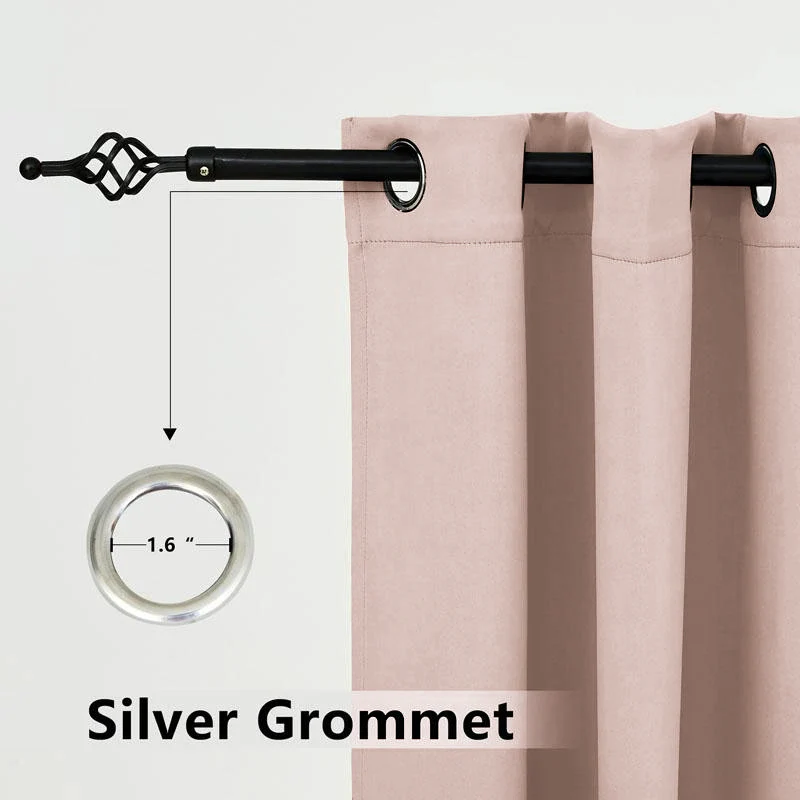 Suchoutdoor Custom Sizes Outdoor Waterproof Curtains, Grommet Top Silver, for Porch/Pavilion/Patio, 1 Panel - Image 51