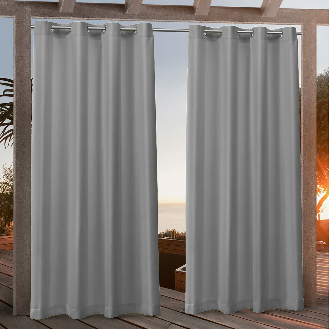 Suchoutdoor Custom Sizes Outdoor Waterproof Curtains, Grommet Top Silver, for Porch/Pavilion/Patio, 1 Panel - Image 6