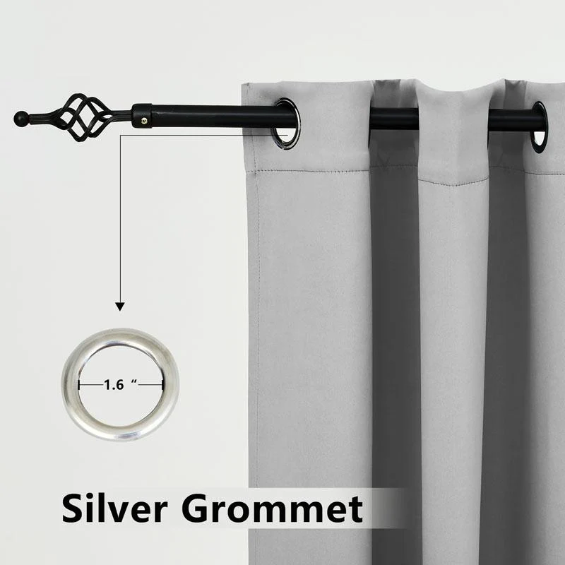 Suchoutdoor Custom Sizes Outdoor Waterproof Curtains, Grommet Top Silver, for Porch/Pavilion/Patio, 1 Panel - Image 7
