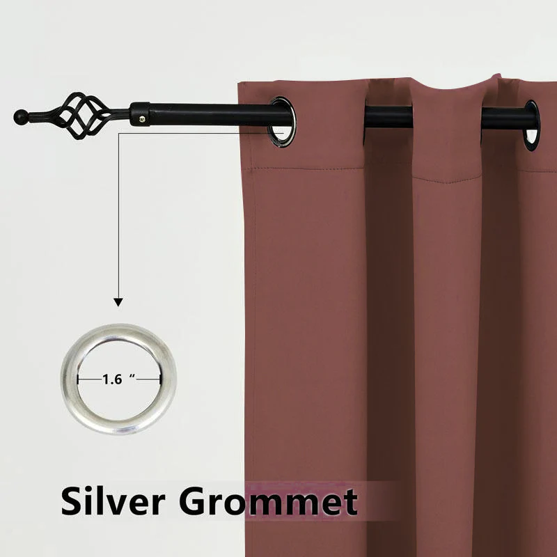 Suchoutdoor Custom Sizes Outdoor Waterproof Curtains, Grommet Top Silver, for Porch/Pavilion/Patio, 1 Panel - Image 71