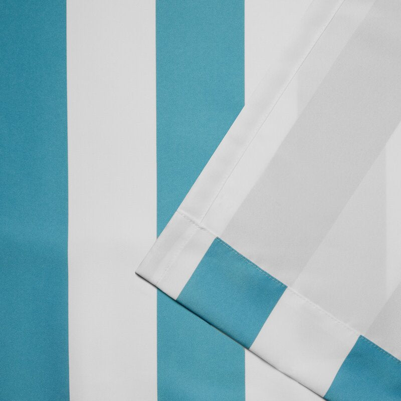 Striped Outdoor Waterproof Grommet Top Curtains, 1 Panel - Image 17