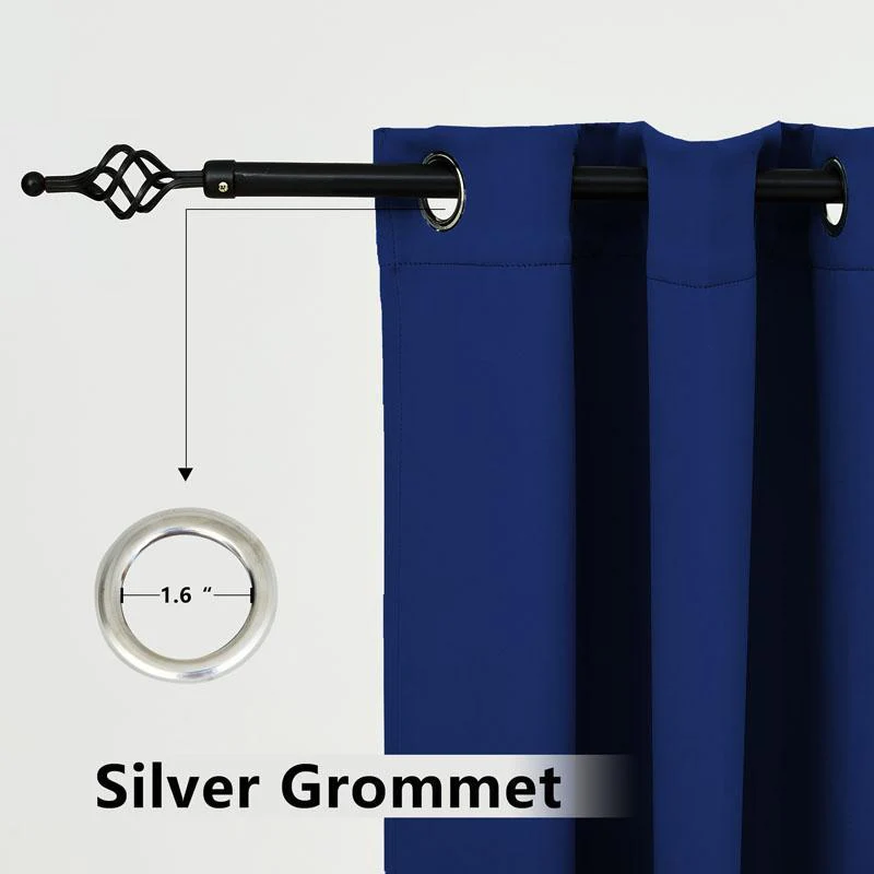 Suchoutdoor Outdoor Waterproof Curtains, Top Bottom Grommet, for Porch/Pavilion/Patio, 1 Panel - Image 4