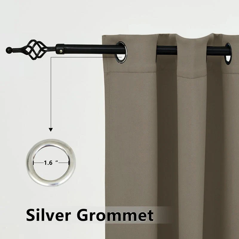 Suchoutdoor Outdoor Waterproof Curtains, Top Bottom Grommet, for Porch/Pavilion/Patio, 1 Panel - Image 56