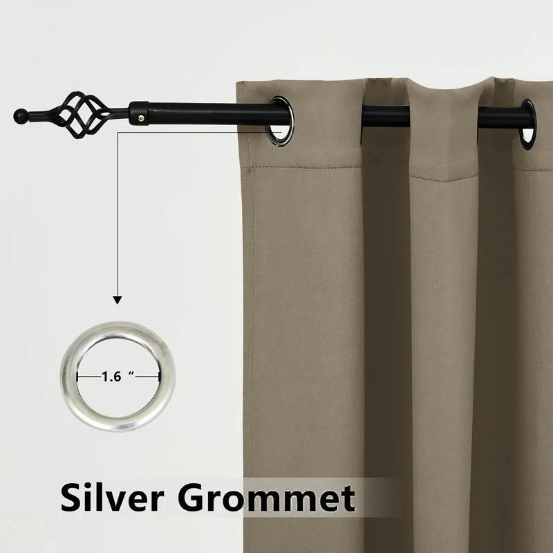 Suchoutdoor Outdoor Waterproof Curtains, Top Bottom Grommet, for Porch/Pavilion/Patio, 1 Panel - Image 96