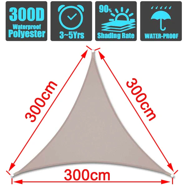Outdoor Waterproof Anti-UV Shade Sail, Sunscreen Rain Cover, Garden Awning - Image 14