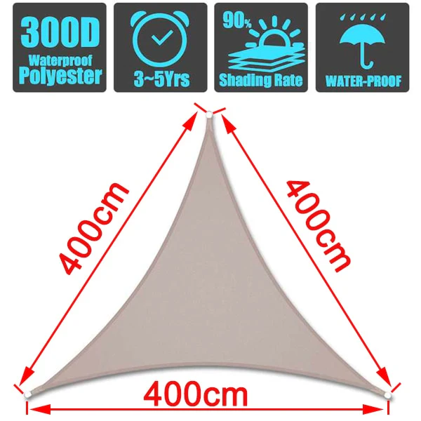 Outdoor Waterproof Anti-UV Shade Sail, Sunscreen Rain Cover, Garden Awning - Image 16