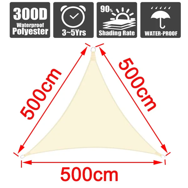 Outdoor Waterproof Anti-UV Shade Sail, Sunscreen Rain Cover, Garden Awning - Image 18