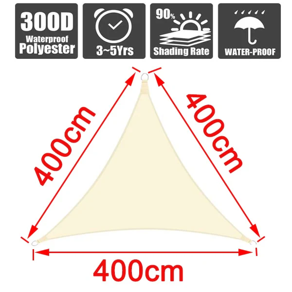 Outdoor Waterproof Anti-UV Shade Sail, Sunscreen Rain Cover, Garden Awning - Image 20