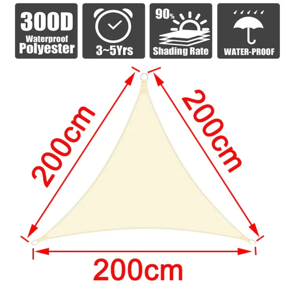 Outdoor Waterproof Anti-UV Shade Sail, Sunscreen Rain Cover, Garden Awning - Image 21