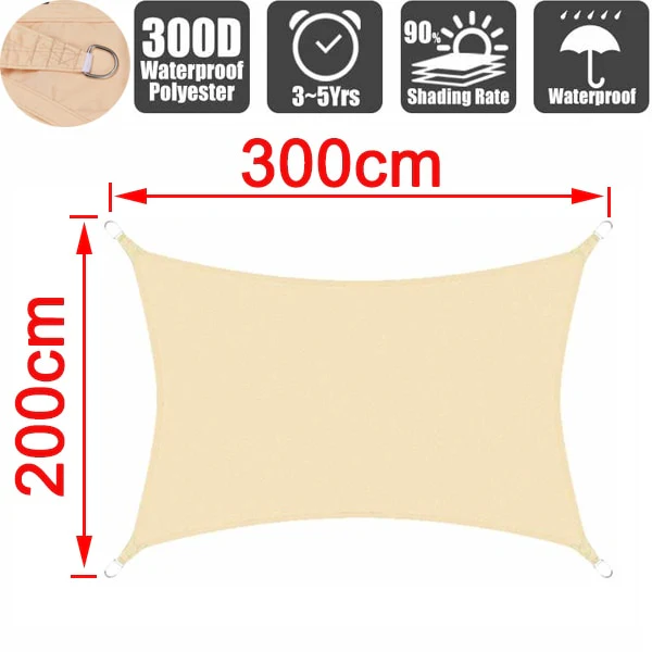 Outdoor Waterproof Anti-UV Shade Sail, Sunscreen Rain Cover, Garden Awning - Image 26