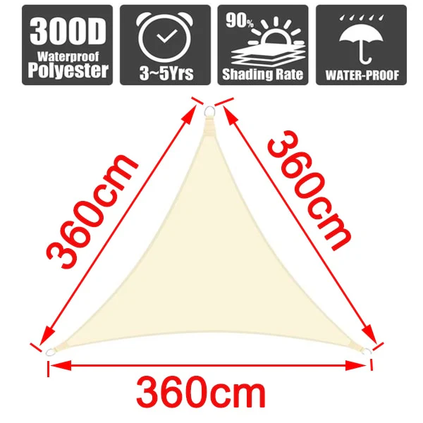 Outdoor Waterproof Anti-UV Shade Sail, Sunscreen Rain Cover, Garden Awning - Image 27