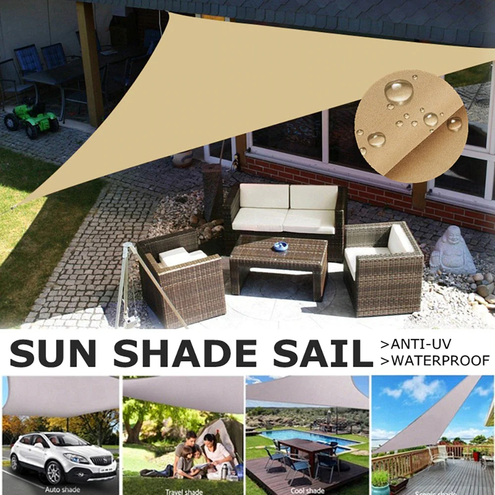 Outdoor Waterproof Anti-UV Shade Sail, Sunscreen Rain Cover, Garden Awning - Image 6