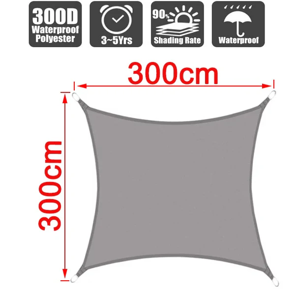 Outdoor Waterproof Anti-UV Shade Sail, Sunscreen Rain Cover, Garden Awning - Image 9