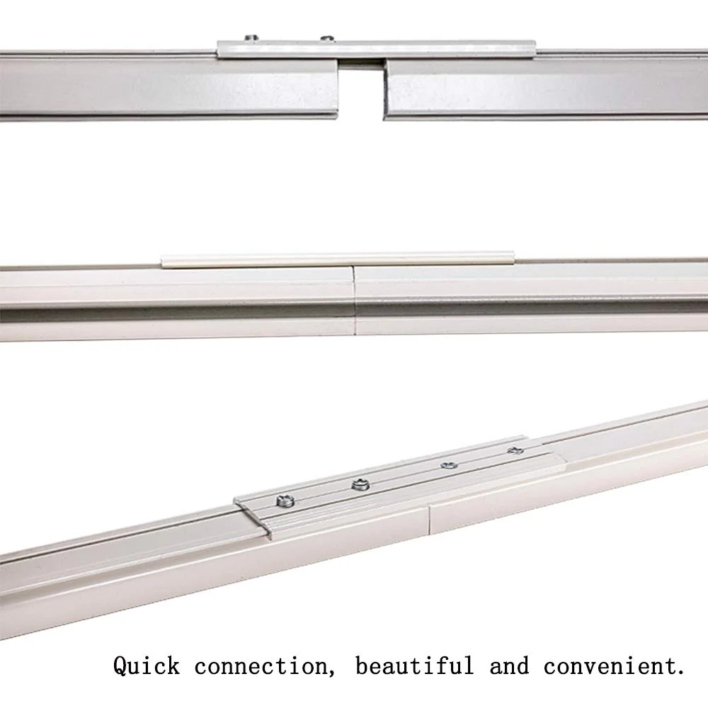 Upgraded White Aluminum Curtain Track, with Curved track, Can be Used as an Extension Track Rod, Ceiling or Wall mount, Indoor or Outdoor - Image 14