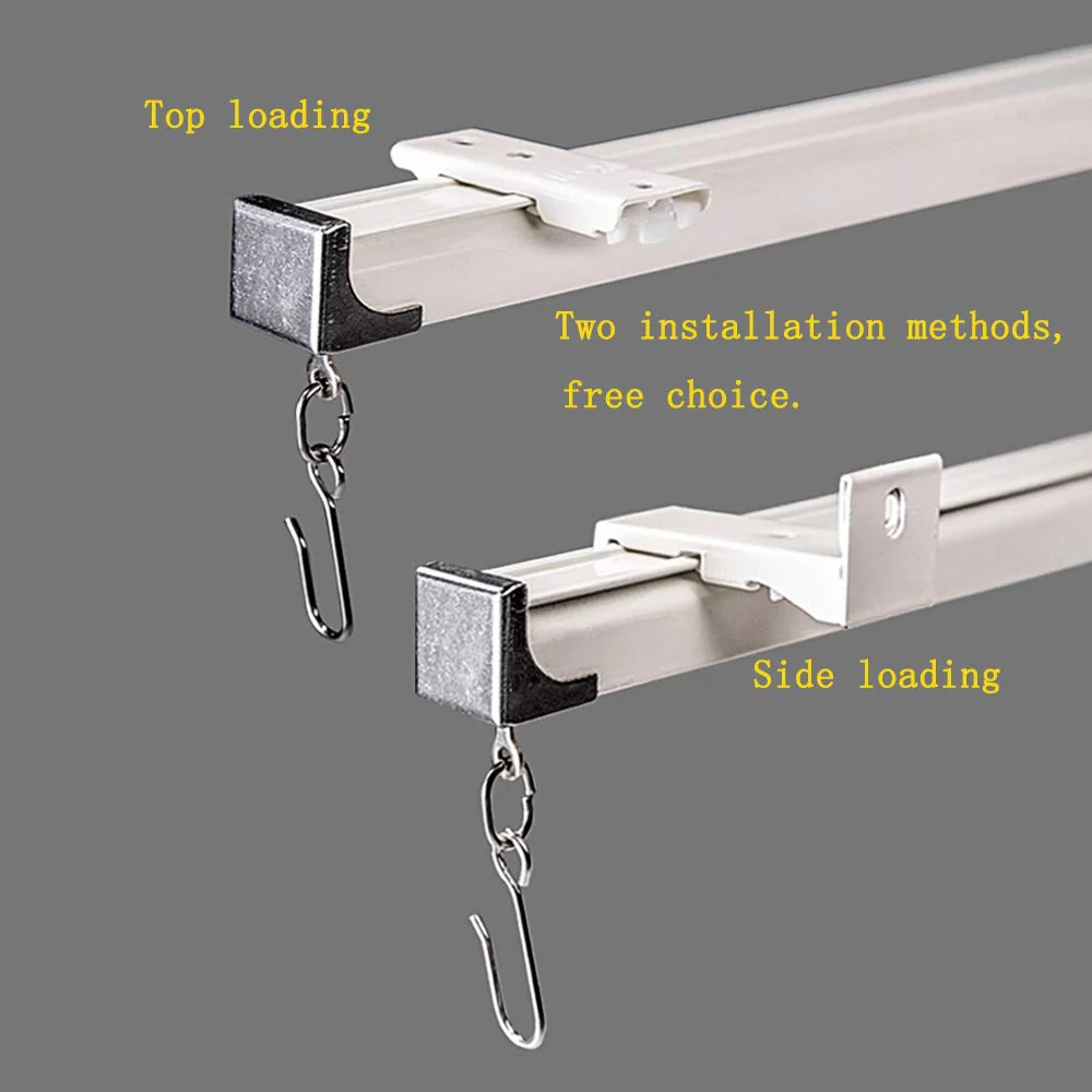 Upgraded White Aluminum Curtain Track, with Curved track, Can be Used as an Extension Track Rod, Ceiling or Wall mount, Indoor or Outdoor - Image 49