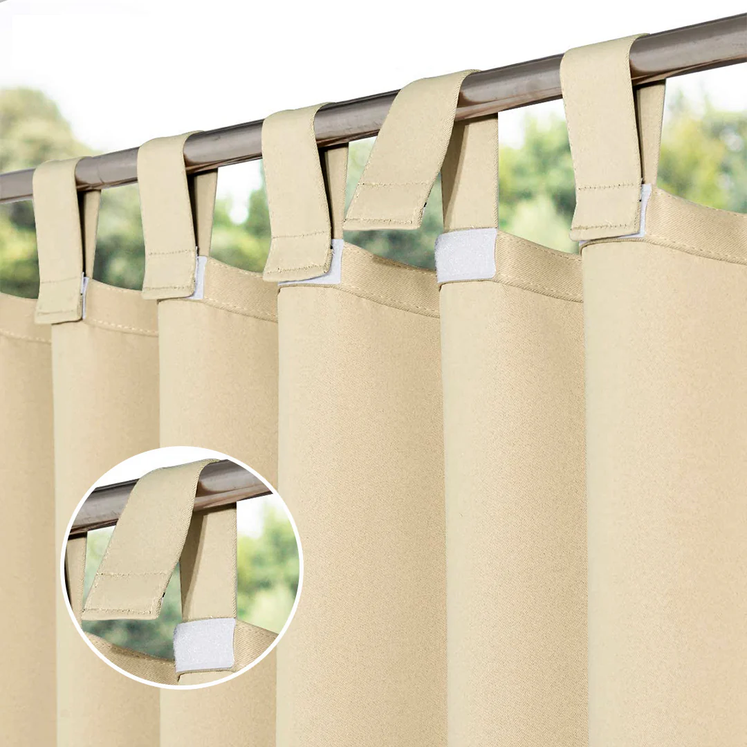 Suchoutdoor Outdoor Waterproof Curtains, Velcro Tab Top, for Porch/Pavilion/Patio, 1 Panel - Image 9