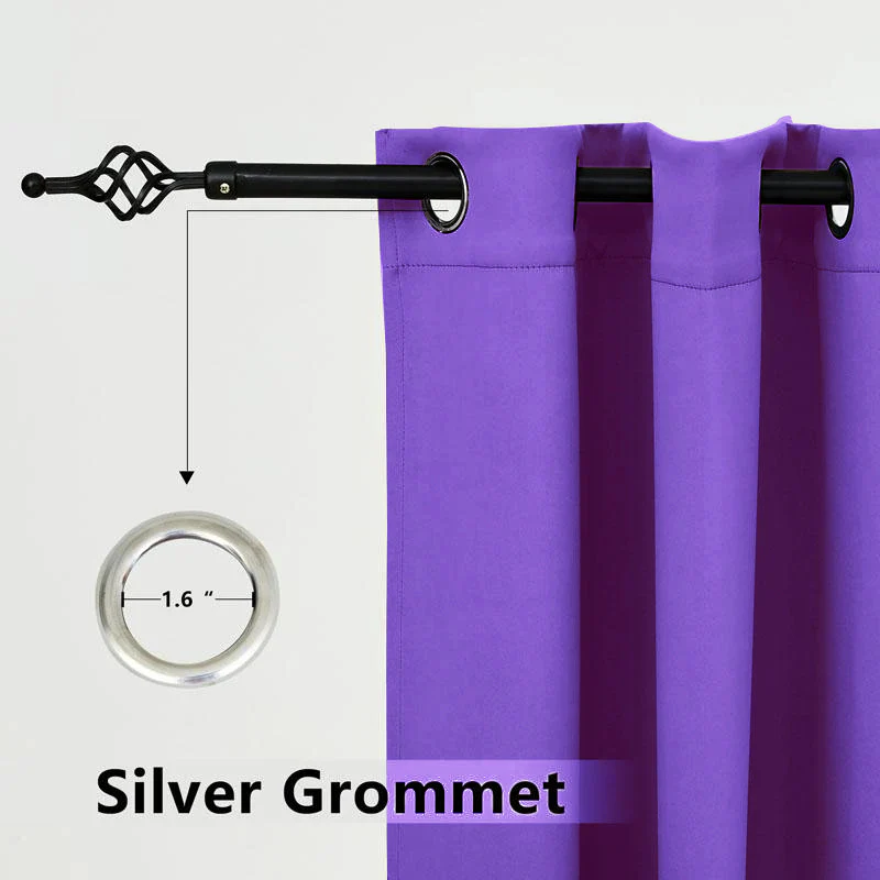 Suchoutdoor Outdoor Waterproof Curtains, Grommet Top Silver, for Porch/Pavilion/Patio, 1 Panel - Image 64